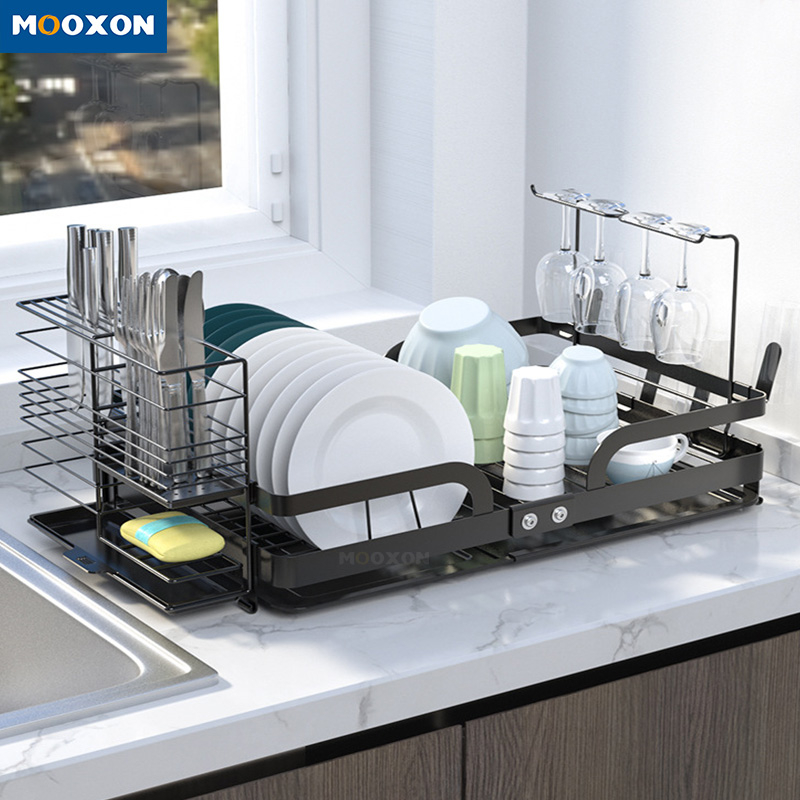 Hot Sale Folding Metal Home Kitchen Storage Holder Dish Bowl Rack