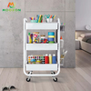 Nordic Design Convenient Omnidirectional Storage Holder Movable Rack Trolley Cart 