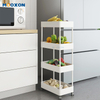  Kitchen Multifunction 4 Tier Home Storage Trolley Cart with Wheels